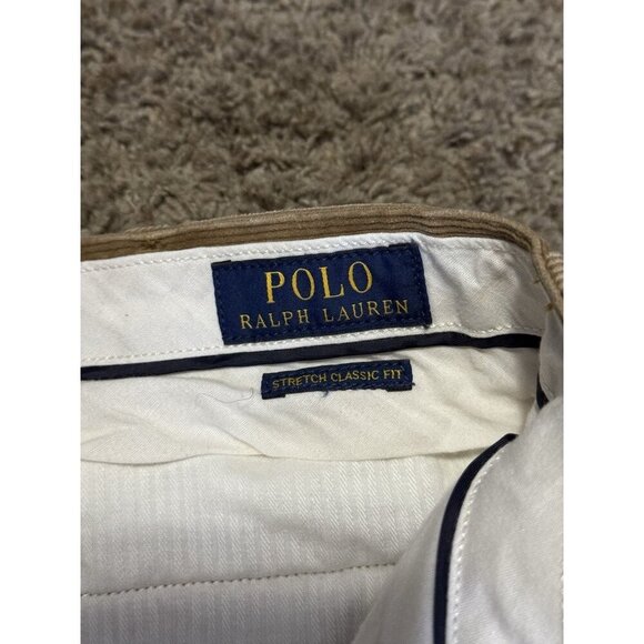 POLO RALPH LAUREN Brown Corduroy Pants Straight Leg Stretch Classic Fit 36x27 - Picture 5 of 10
